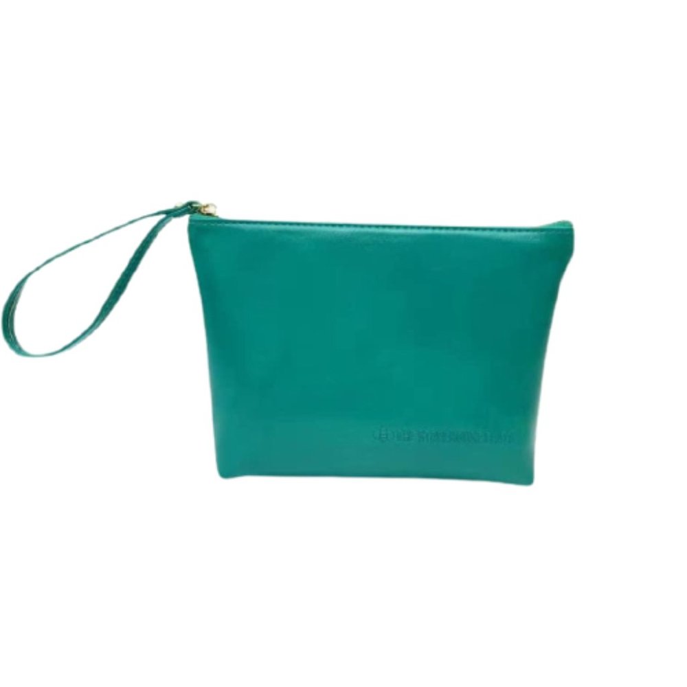 The Storehouse Flats: Teal Oil Tanned Leather Wristlet NEW NWT